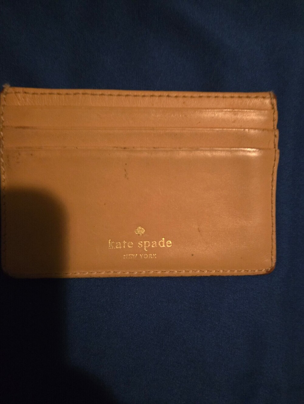 Kate Spade New York Tan Leather Card Holder Wallet
